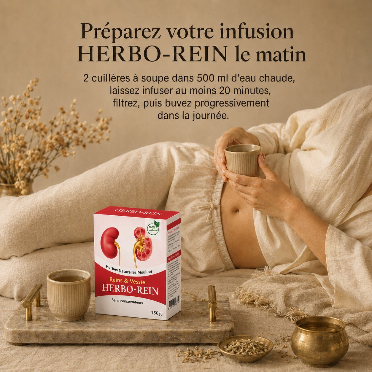 HERBO-REIN™ | NETTOIE LES REINS ET LA VESSIE, FAVORISE UN MEILLEUR EQUILIBRE INTERNE ET RAVIVE LA VITALITE MASCULINE.